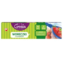 Пакети для продуктів Gosia 3л х 10 штук, з застібкою 4998/4630