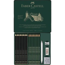 Набір олівців чорнографітних Faber-Castell Pitt Graphite Matt 20 предметів в металевій коробці 115224 — фото 2