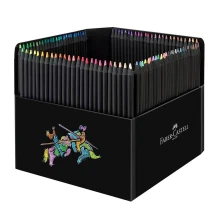 Олівці кольорові Faber-Castell 100 кольорів, чорне дерево, тригранні, картонна коробка 116411 — фото 2
