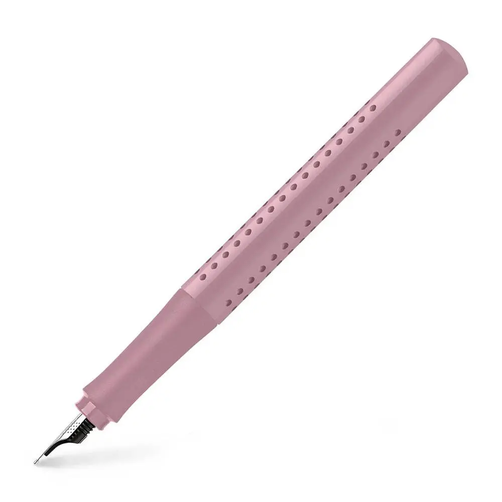 Ручка Faber-Castell Grip 2010 чорнильна пір'яна М + 6 картріджів, рожева 140833 — фото 2