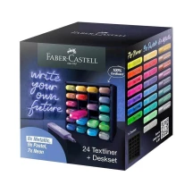 Набор маркеров текстовых Faber-Castell Textliner Neon + Metallic, 24 штуки, в картонной упаковке 254602 — фото 2