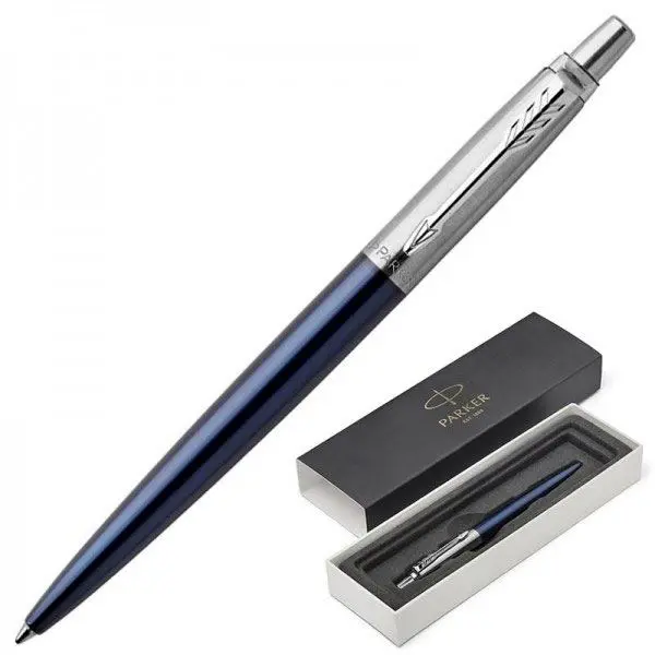 Ручка Parker, Паркер Jotter Royal Blue автоматична, синій корпус з стальним наконечником 16 332 — фото 2