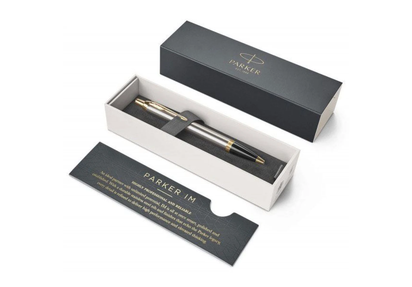 Ручка Parker IM Brushed Metal з позолотою, кулькова 22 232