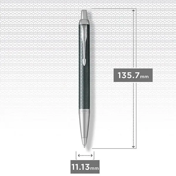Ручка Parker, Паркер IM Premium Pale Green з хромом, кулькова 24 232 — фото 2