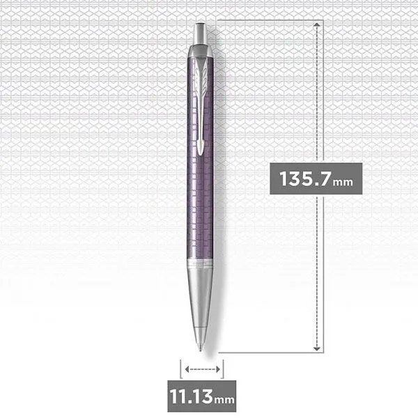 Ручка Parker, Паркер IM Premium Dark Violet з хромом, кулькова 24 632 — фото 2