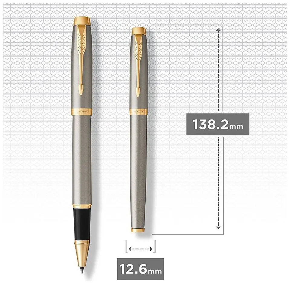 Набір ручок Parker IM Brushed Metal роллер + кулькова ручки в подарунковій упаковці 22 292Tb19 — фото 7