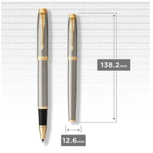 Набір ручок Parker IM Brushed Metal роллер + кулькова ручки в подарунковій упаковці 22 292Tb19 — фото 7