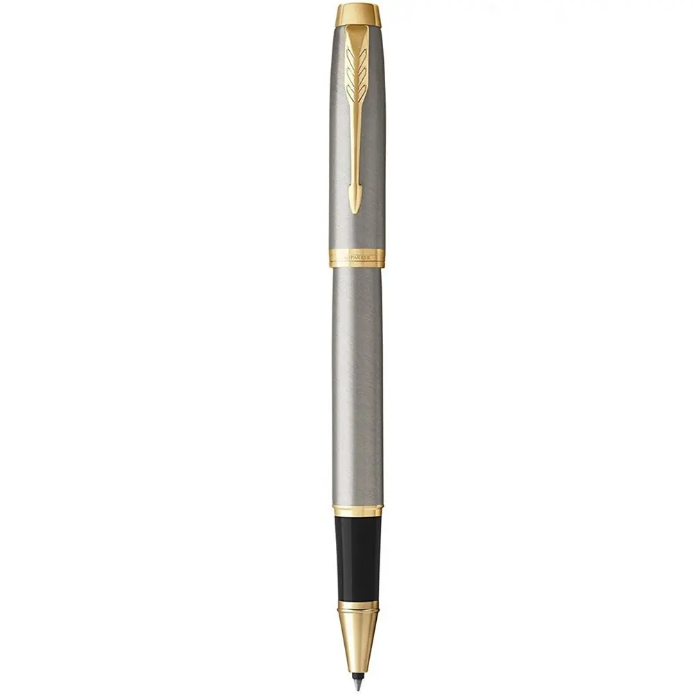 Набір ручок Parker IM Brushed Metal з позолотою, ролер + кулькова, в подарунковій упаковці 22 292b19 — фото 3