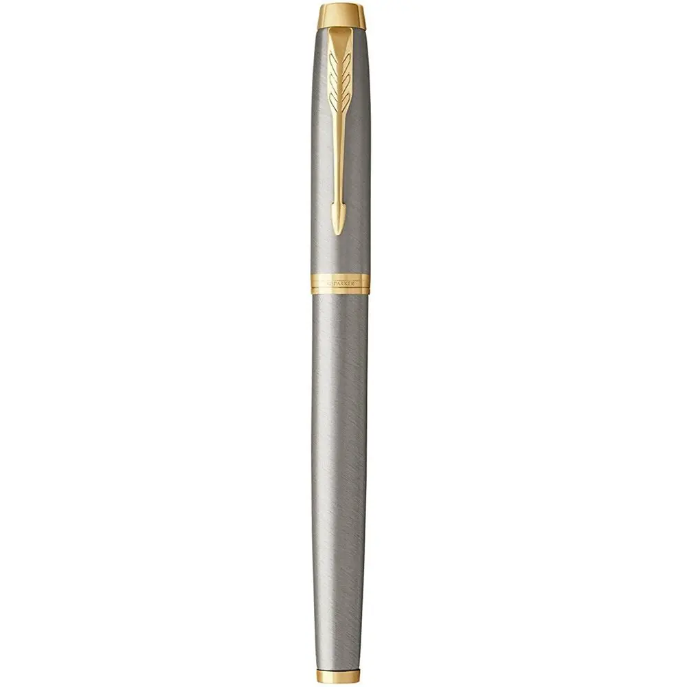 Набір ручок Parker IM Brushed Metal з позолотою, ролер + кулькова, в подарунковій упаковці 22 292b19 — фото 4
