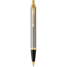 Набір ручок Parker IM Brushed Metal з позолотою, ролер + кулькова, в подарунковій упаковці 22 292b19 — фото 5