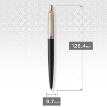 Ручка Parker Jotter Bond Street Black GT, кулькова чорна, корпус чорний 14 032 — фото 2