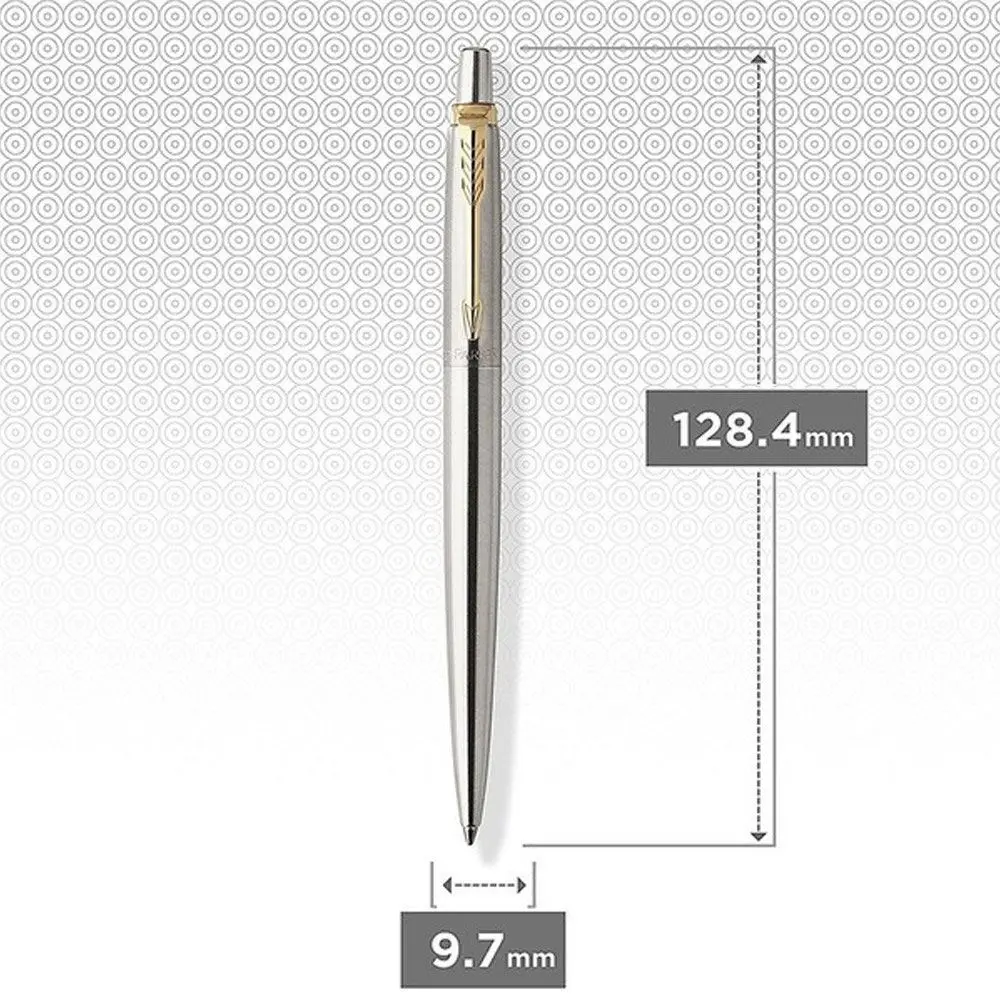 Ручка Parker Jotter Ukraine сталь с позолотой шариковая Тризуб ЗСУ 16 032_T039b 146281_3