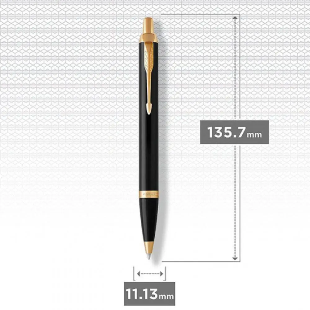 Ручка Parker IM Black, кулькова. чорний корпус із позолотою Тризуб з колосків 22032_T059y — фото 4