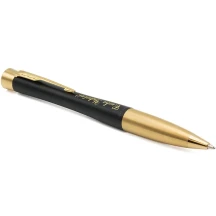 Ручка Parker Urban Muted Black з позолотою Тризуб на торці + Слава Україні, кулькова 30035_T011y — фото 3
