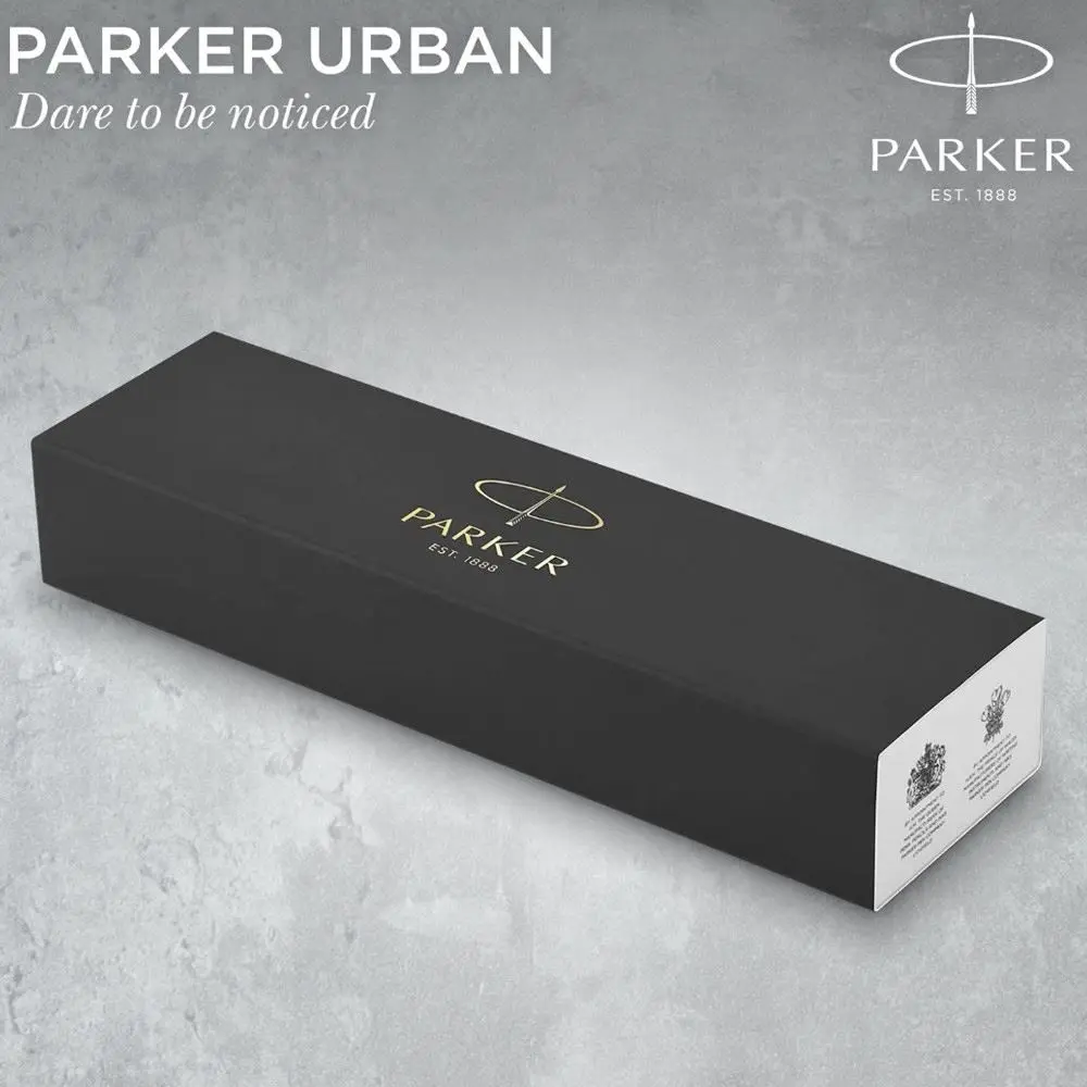 Ручка Parker Urban Muted Black з позолотою Тризуб на торці + Слава Україні, кулькова 30035_T011y — фото 6