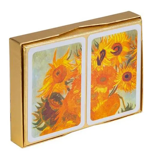 Карти гральні Piatnik Van Gogh-Sunflowers,  комплект 2 колоди по 55 карт 2274 — фото 2