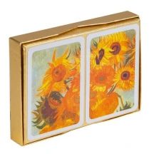 Карти гральні Piatnik Van Gogh-Sunflowers,  комплект 2 колоди по 55 карт 2274 — фото 2