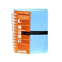Блокнот B6 120 аркушів Campus Pocketbook, клітинка, пружина, пластикова обкладинка, 3 розділювача РВ63120-810,02822 — фото 2