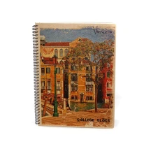 Коледж- блок А4 80 аркушів, Kraft color, клітинка, пружина, з перфорацїєю та отворами для архівації KL4180K