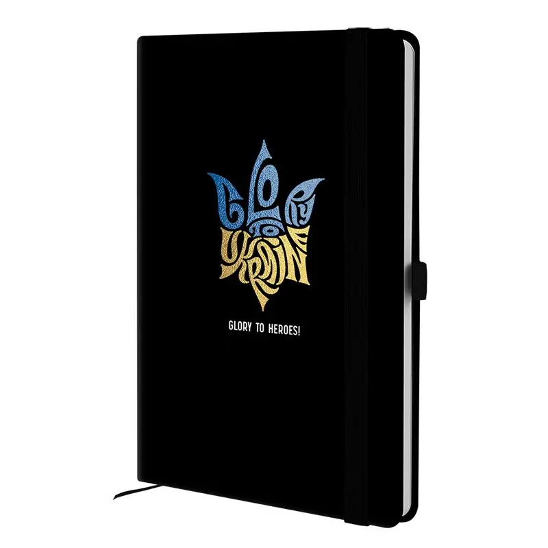 Книга записна Axent "Partner" Glory to heroes 125 х 195 мм, 96 аркушів, клітинка, на гумці 8619-04-A — фото 2