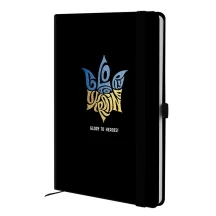Книга записна Axent "Partner" Glory to heroes 125 х 195 мм, 96 аркушів, клітинка, на гумці 8619-04-A — фото 2
