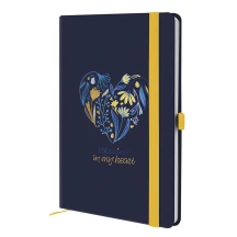 Книга записна Axent Partner "Ukraine in my heart", 125 х 195 мм, 96 аркушів, клітинка, на гумці 8619-02-A — фото 2