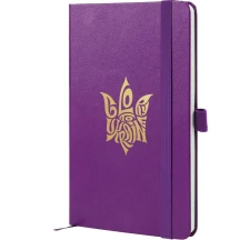 Книга записна Axent Partner "Glory" 125 х 195 мм, 96 аркушів, клітинка, на гумці, пурпурна 8201-17-4-A