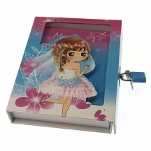 Блокнот із замком для дівчаток блакитний (2 ключі), 16,5 х 13 х 3,5 см 30734B — фото 2