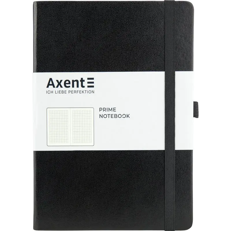 Книга записная Axent "Partner Prime" 145 х 210 мм, 96 листов, клетка, черная 8305-01-A 147232