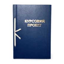 Папка По "Курсовий проєкт" 51 аркуш, 210 х 297 мм, рамка зі штампом, обкладинка бумвініл 340