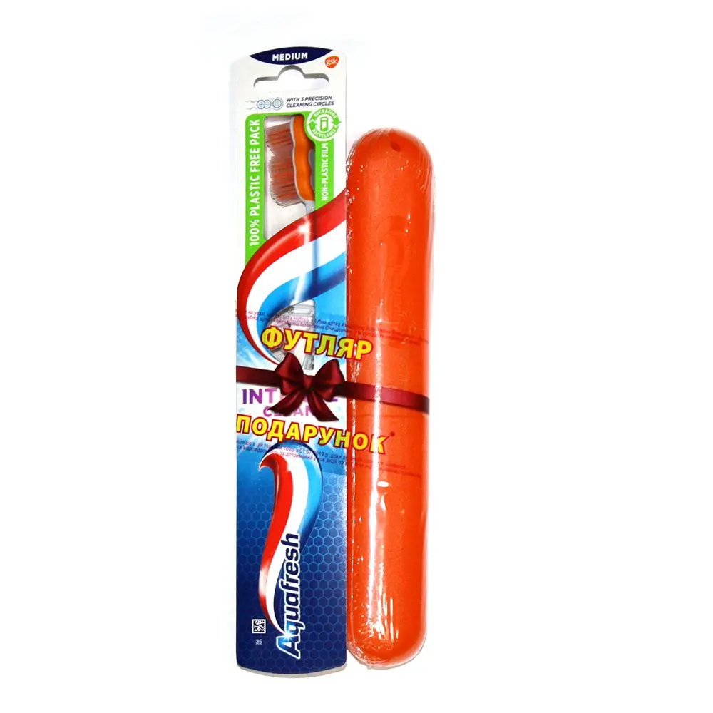 Зубна щітка AQUAFRESH  інтенсивне очищення + футляр — фото 2