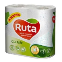 Туалетний папір RUTA Classic 4 штуки в упаковці 116.04.002
