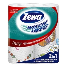 Рушники паперові  ZEWA Wisch & Weg  2 шари, 2 штуки в упаковці,