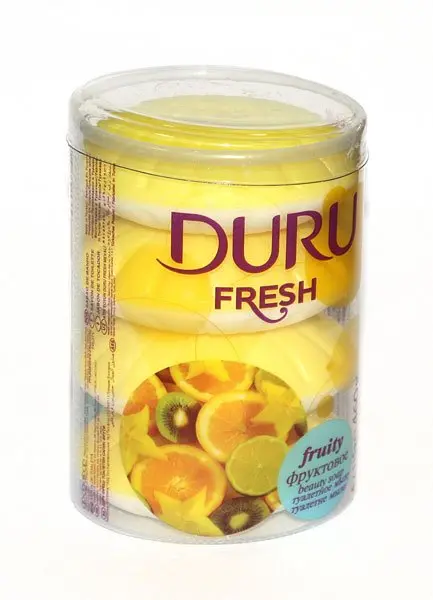 Мило туалетне DURU Fresh 4шт х 100 г, у пластик.тубі, асорті — фото 2
