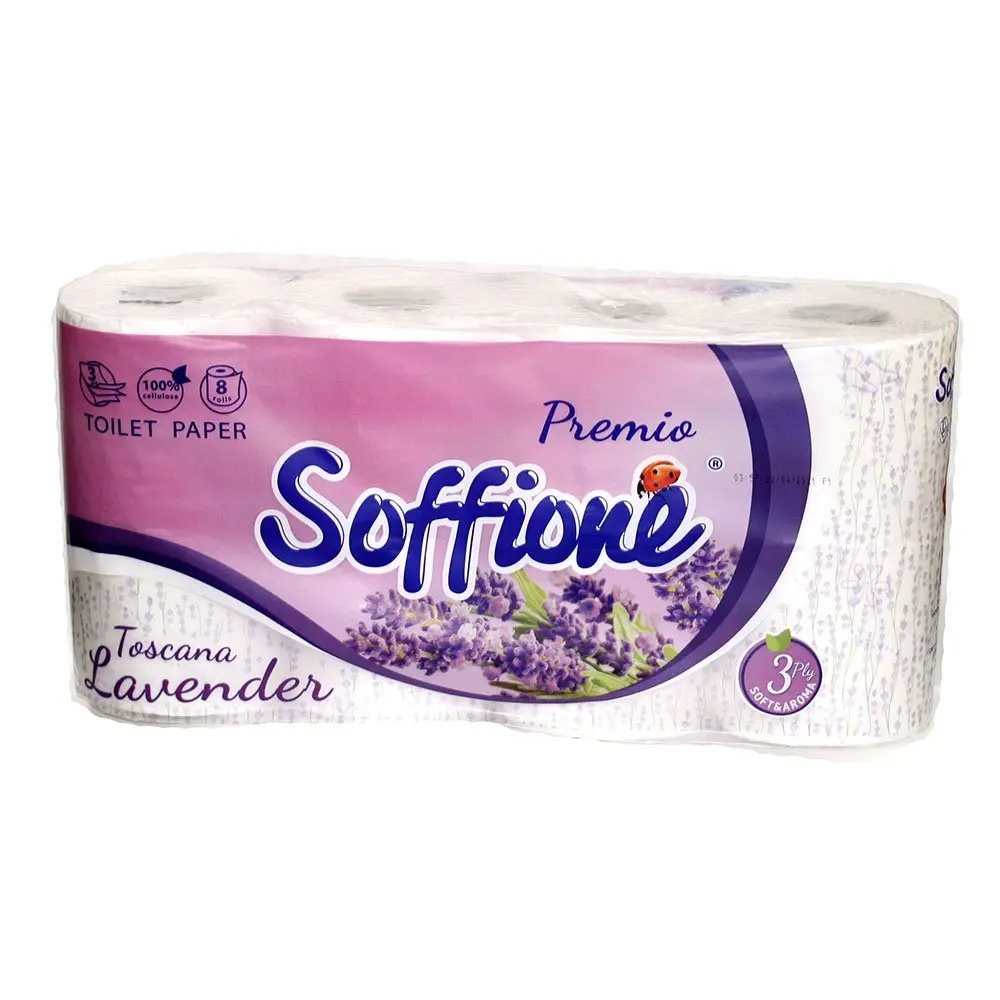 Туалетний папір ТМ SOFFIONE Family pack 3 шари, 8 штук в упаковці — фото 2