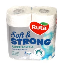 Рушники паперові RUTA Soft&STRONG 3-х шарові, 2 рулони в упаковці 1041