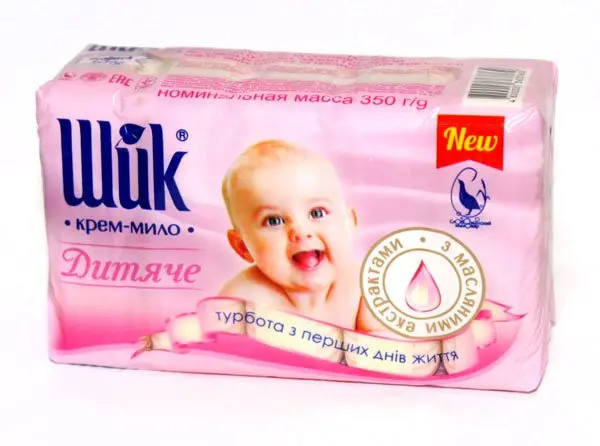 Мило-крем ШИК дитяче 5 штук х 70 г, Екопак NEV, асорті — фото 3