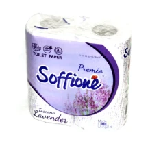 Туалетний папір Soffione Premio Aroma 3 шари 4 штуки в упаковці