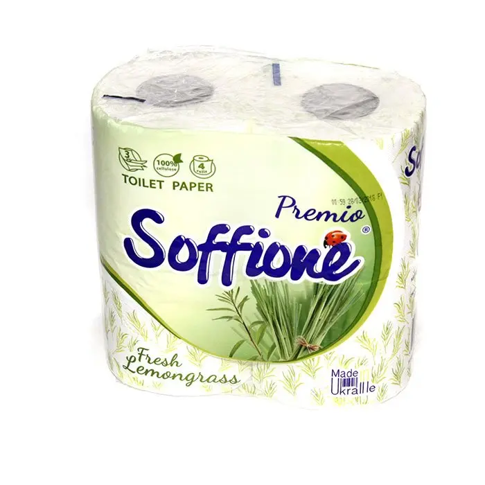 Туалетний папір Soffione Premio Aroma 3 шари 4 штуки в упаковці — фото 2