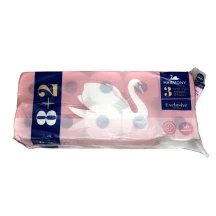 Туалетний папір ТМ HARMONY EXCLUSIVE pure white 3-х шаровий, 8 + 2 штуки 1283