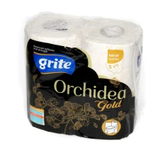 Туалетний папір GRITE Orchidea Gold 3 щари 4 рулони (170 листків) 348095