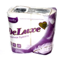 Туалетний папір PAPIRELLA DeLuxe 2 шаровий 4 рулони