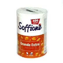 Рушники паперові Soffione Grande Extra 1 рулон, 3-х шарові 400 відривів