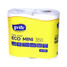 Туалетний папір Grite Eco Mini 350, 2 шари 38,5 м, 4 рулони 350 аркушів