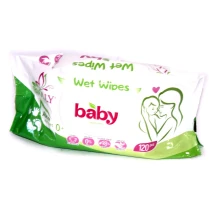 Серветки вологі Biolly baby 120 штук в упаковці, з клапаном