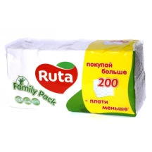 Серветки RUTA DUO PACK  200 штук в упаковці, білі 3724