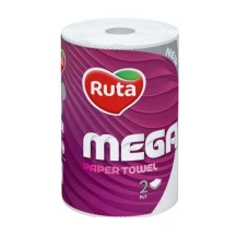 Рушники паперові RUTA Mega 2-х шаровий, 1 штука в упаковці, 150 листів 43922