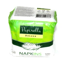 Серветки паперові Papirella Deluxe 21 х 22, 100 штук в упаковці