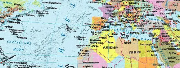 Карта світу - політична М1 : 54 000 000, 65 х 45 см, картон, ламінація — фото 2