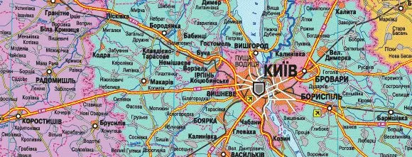 Карта України - адміністративний поділ М1 : 850 000, 160 х 110 см, картон, лак, планки — фото 2
